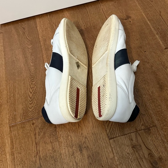 Prada men’s leather sneakers UK size 11 US size 12 white lace up shoes trainers - Picture 4 of 9